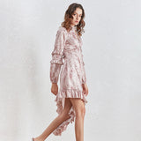 HOLLY RuffledAsymmetrical Hem Dress