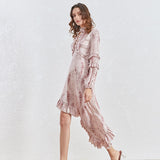 HOLLY RuffledAsymmetrical Hem Dress