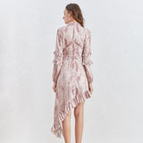 HOLLY RuffledAsymmetrical Hem Dress