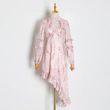 HOLLY RuffledAsymmetrical Hem Dress