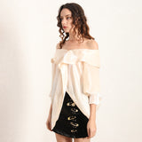 Organza batwing blouse in colors