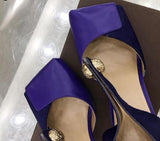Square toe patchwork mules