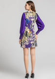 TIA Peter Pan printed mini dress