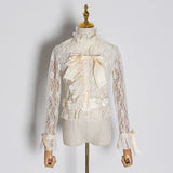 DASHA ruffled lace blouse in colors