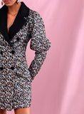 CHEYENNE animal print blazer dress