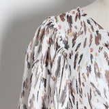 One-sleeve asymmetric floral dress