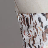 One-sleeve asymmetric floral dress