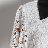 Patchwork lace crop top