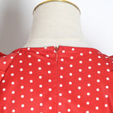 Polka Dot Ruched V Neck Puff Sleeve Shirt