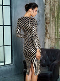 KALEENA Gold Sequinned Dress