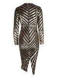 KALEENA Gold Sequinned Dress