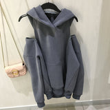 Hooded sweatshirt with a twist