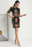 RENEE Embroidered lace mini dress