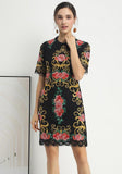 RENEE Embroidered lace mini dress