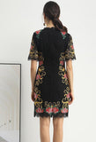 RENEE Embroidered lace mini dress