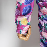 Floral V-Neck ruched dress