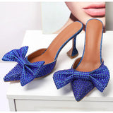 Cinderella rhinestone mules