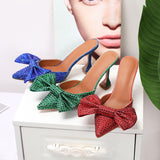 Cinderella rhinestone mules