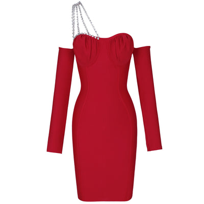 ROSADA rhinestone bandage dress