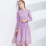 HARLOW Eyelet Lilac Midi Dress