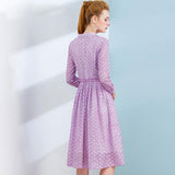 HARLOW Eyelet Lilac Midi Dress