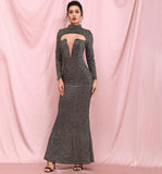 CHARLOTTE Turtleneck Long Sleeve Maxi Dress