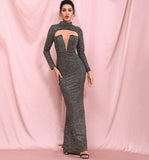 CHARLOTTE Turtleneck Long Sleeve Maxi Dress