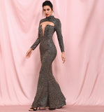 CHARLOTTE Turtleneck Long Sleeve Maxi Dress