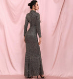 CHARLOTTE Turtleneck Long Sleeve Maxi Dress