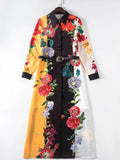 THEA Belted Floral Print Dress