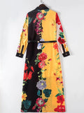 THEA Belted Floral Print Dress