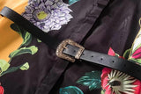 THEA Belted Floral Print Dress