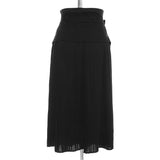High Waist Midi Pleated Skirt