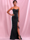ZIONA Black Tube Slit Gown