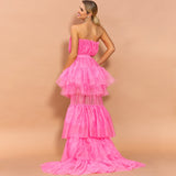 LEGACY Multilayer Trail Dress In Pink