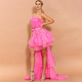 LEGACY Multilayer Trail Dress In Pink