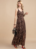 LOLA Chiffon Leopard Print Boho Dress