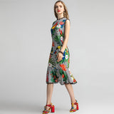 ESME Sleeveless Jungle Print Dress
