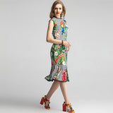 ESME Sleeveless Jungle Print Dress
