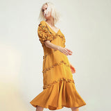 MATILDA Ruffle High Waist Ruffled Mermaid Dress