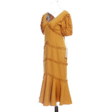 MATILDA Ruffle High Waist Ruffled Mermaid Dress