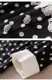 FLORENCE Beaded Black Polka Dot Dress