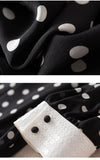 FLORENCE Beaded Black Polka Dot Dress