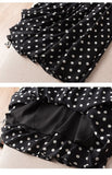 FLORENCE Beaded Black Polka Dot Dress