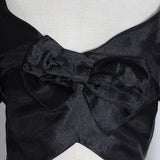 Satin puff Sleeve Crop Top