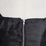 Satin puff Sleeve Crop Top