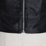 Satin puff Sleeve Crop Top