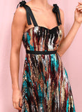 KACHORRA Sequinned Mesh Dress