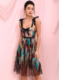 KACHORRA Sequinned Mesh Dress