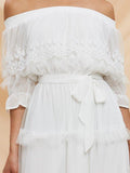 CALLA Lace Ruffled Dress